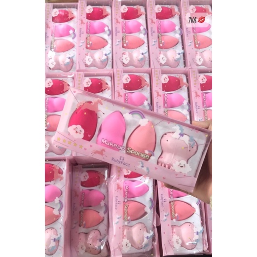 Bông trang điểm tặng kèm bạch tuộc rửa mặt KIDAMO