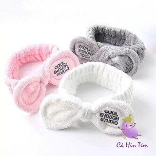 Băng Đô Turban Tai Thỏ Quấn Sẵn Cool Enough Studio Chất Liệu Bông Nhung Dày Dặn BD001