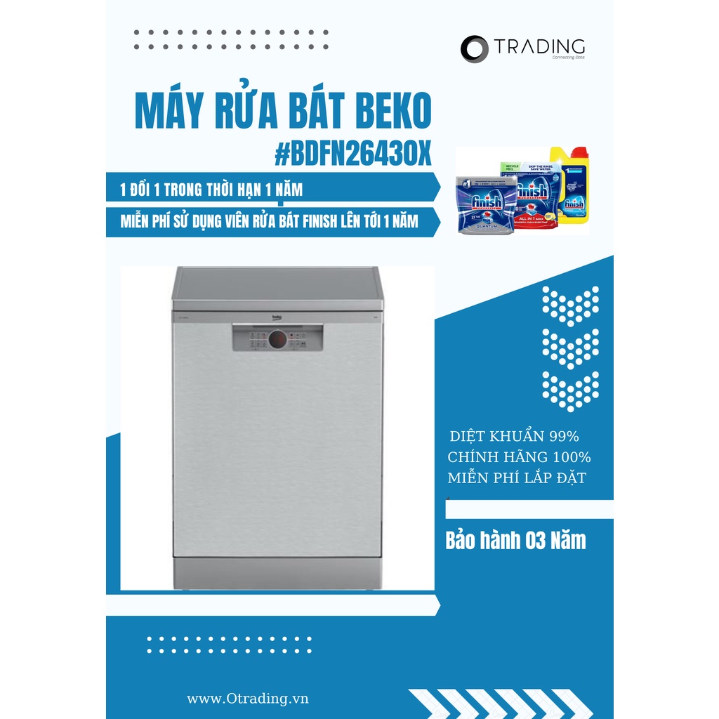MÁY RỬA BÁT BEKO BDFN26430X