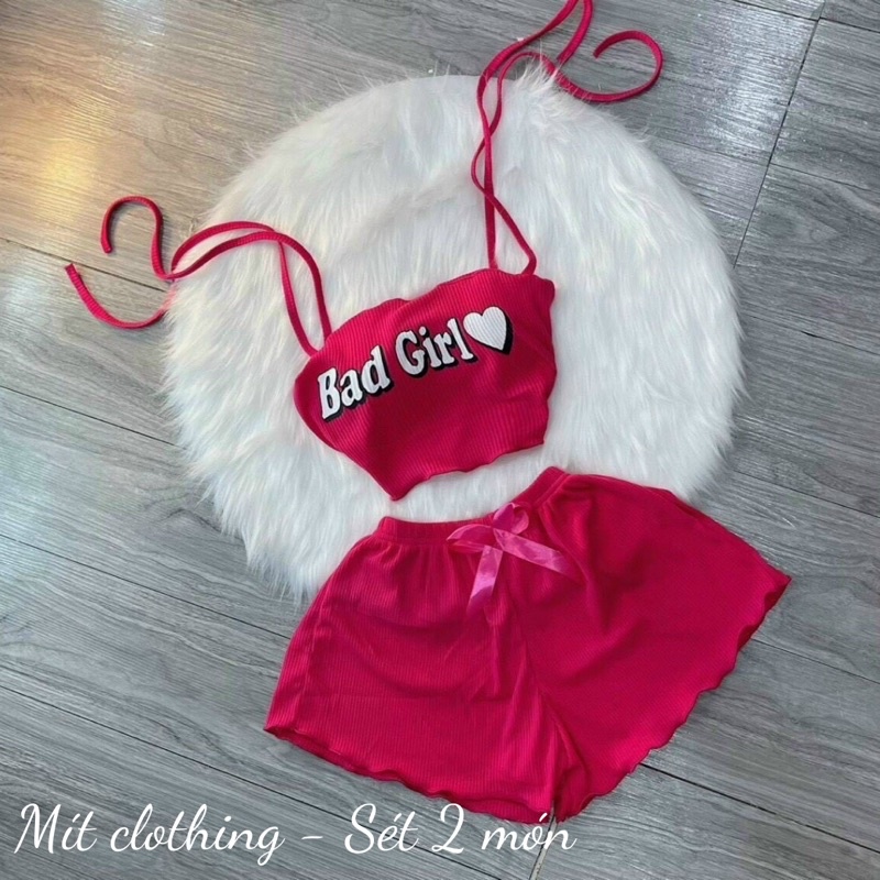 Sét bộ bad girl áo dây quần đùi có mút