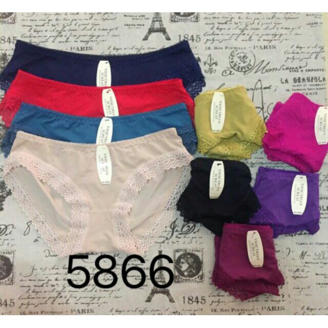 Set 5 Quần lót su thông hơi viền ren