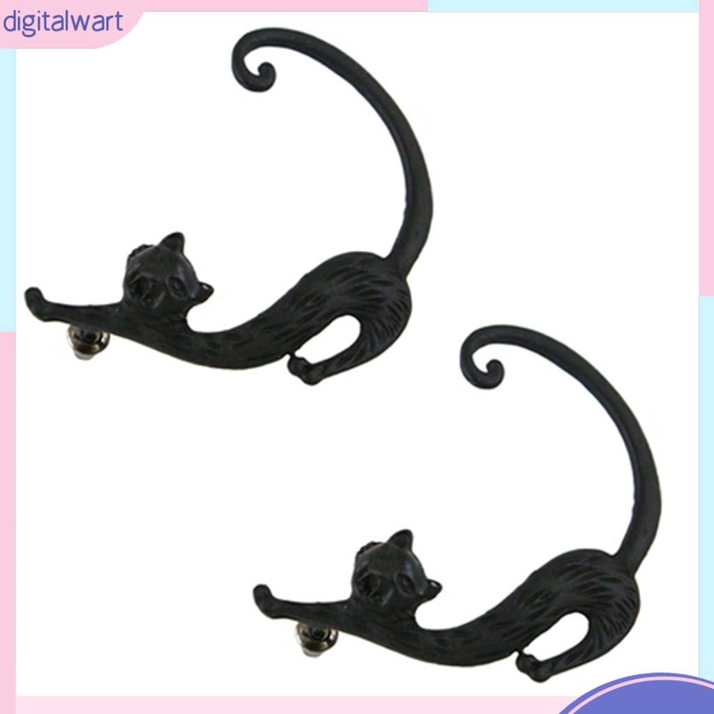 Cặp bông tai đeo vành hình mèo độc đáo cho nữ