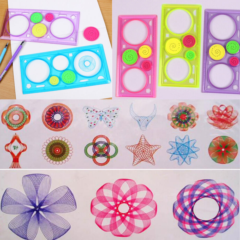 ❀SIMPLE❀ Classic Spirograph Ruler Toy Spiral Tool Geometric Students Drafting Stencil HOT Drawing Art Stationery