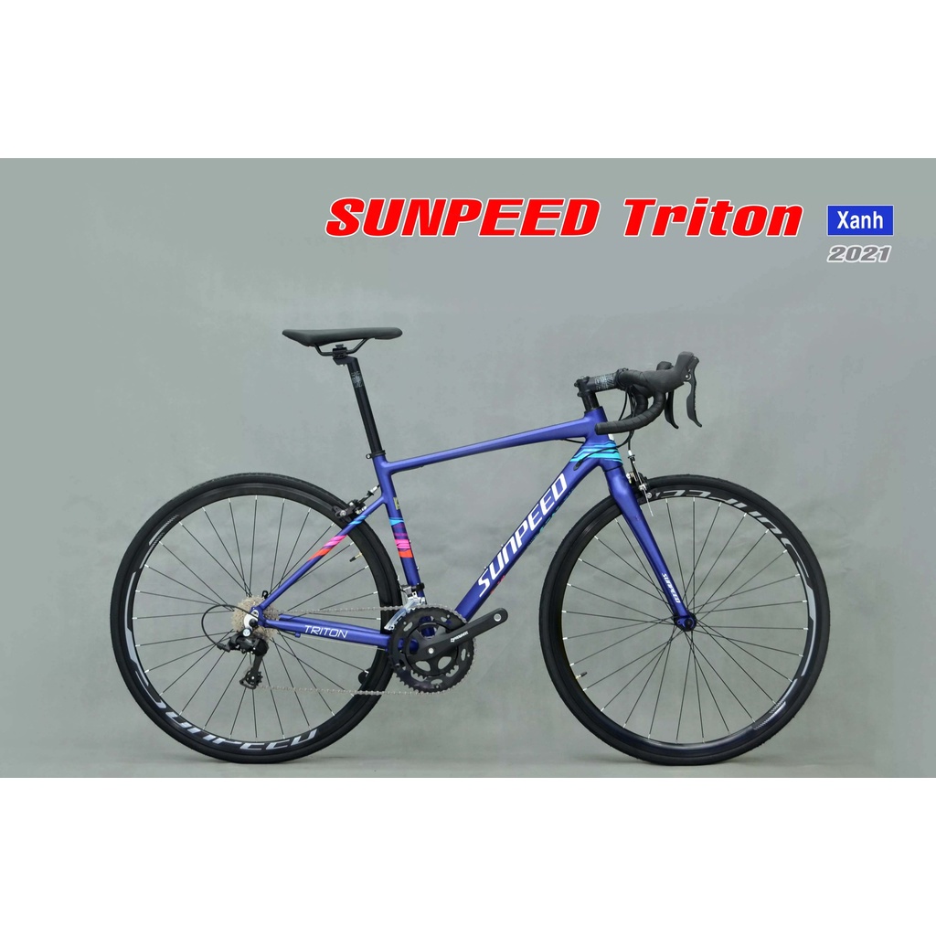 Xe đạp đua SUNPEED Triton, Khung nhôm không mối hàn cao cấp,Group SENSAH REFLEX 2x8 Tốc độ, Xe mới bảo hành 1 năm