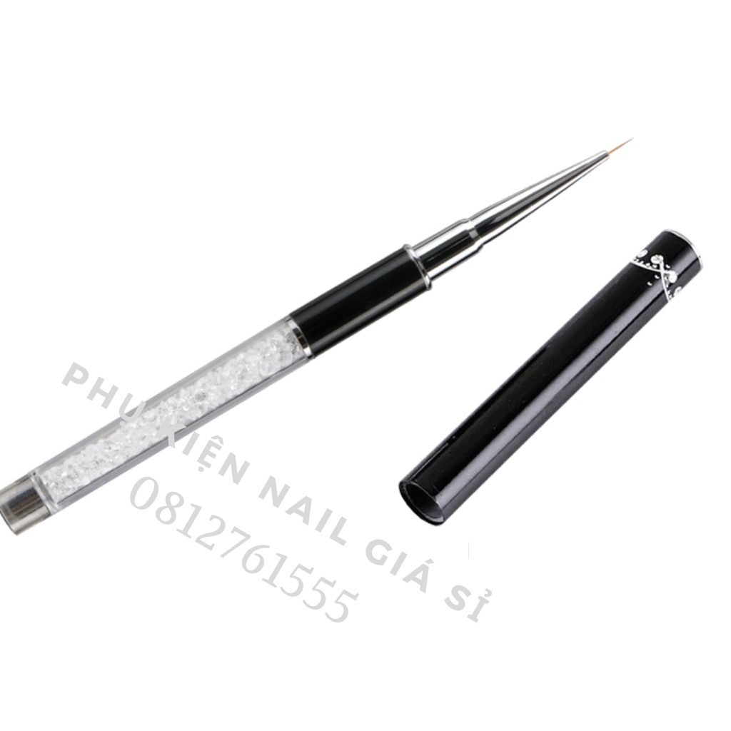 Cọ nét vẽ móng cán đá cao cấp 3 size (6mm; 9mm; 12mm) - Cọ vẽ nail chuyên dụng (lẻ chiếc)