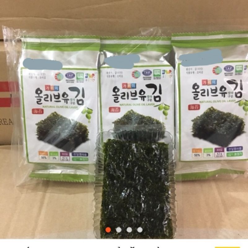 1 Thùng 24 Lốc ( lốc 3 gói) Rong Biển ăn liền Hàn Quốc