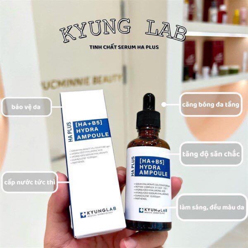 Tinh chất HA B5 KyungLab Hydra Ampoule cấp ẩm căng bóng trắng da 50ml