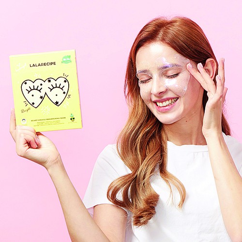 Mặt Nạ Thạch Dưỡng Trắng Sáng Da Vùng Mắt, Gò Má LALARECIPE Heart Goggle Brightening Mask 7g