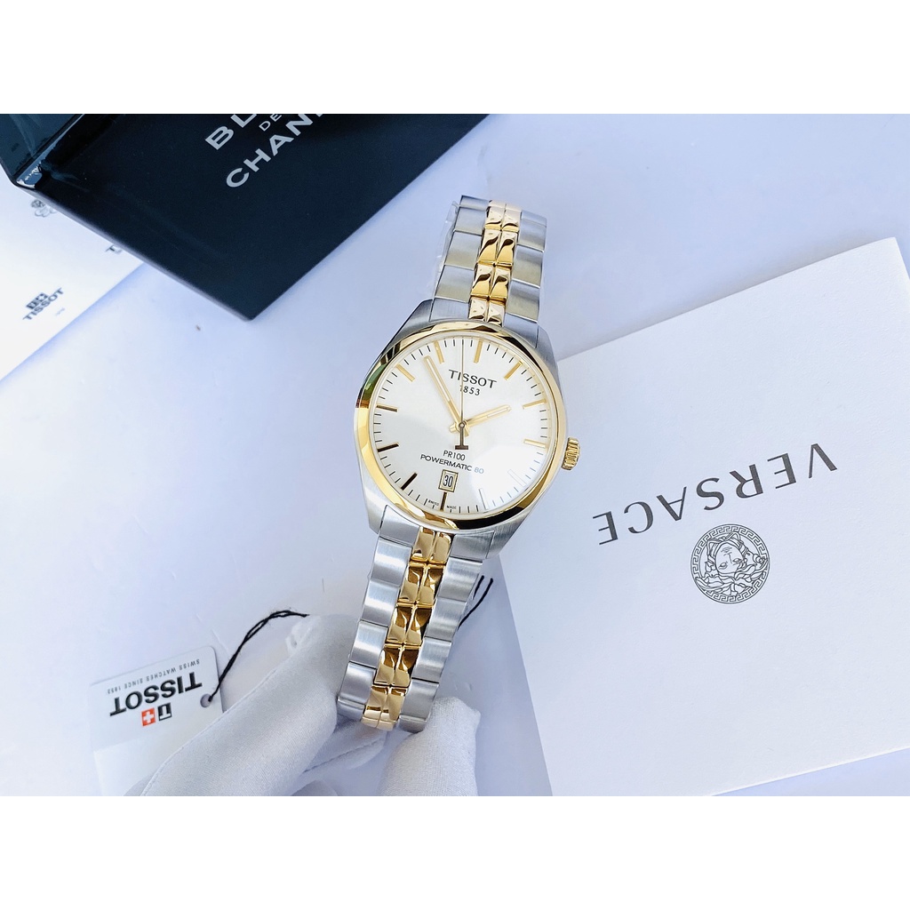 Đồng Hồ Nam TISSOT Automatic PR100 DemiGold - T101.407.22.031.00 Chính Hãng Tặng Dây Da Cao Cấp