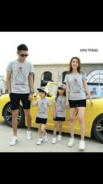 bộ gia đình mù hè bộ gia đình đi biển chất thun co giãn tốt hàng th