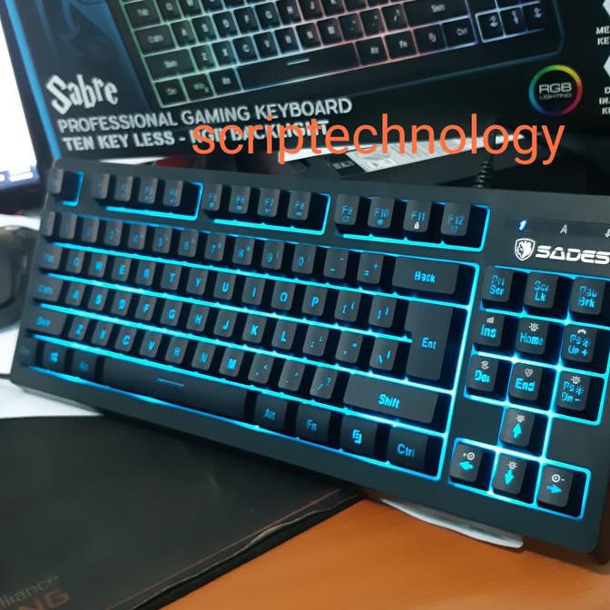 Bàn Phím Chơi Game Sades Saber Rgb Tkl 0512