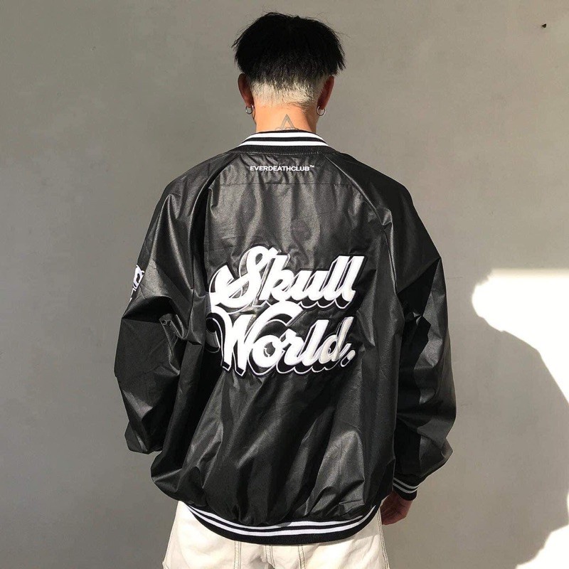 Áo Khoác BOMBER Thêu Logo Skull nam nữ Kun Shop