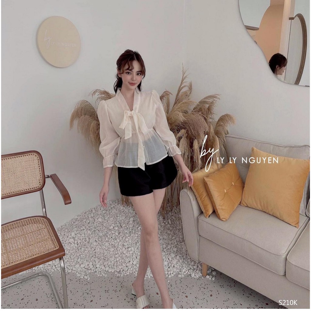 SÉT ÁO NUDE VOAN KIẾNG + QUẦN ĐÙI ĐEN