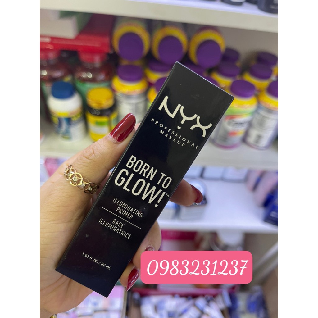 Kem lót Nyx mỹ làm căng bóng da Kem Lót Bắt Sáng NYX Born to Glow Illuminating Primer