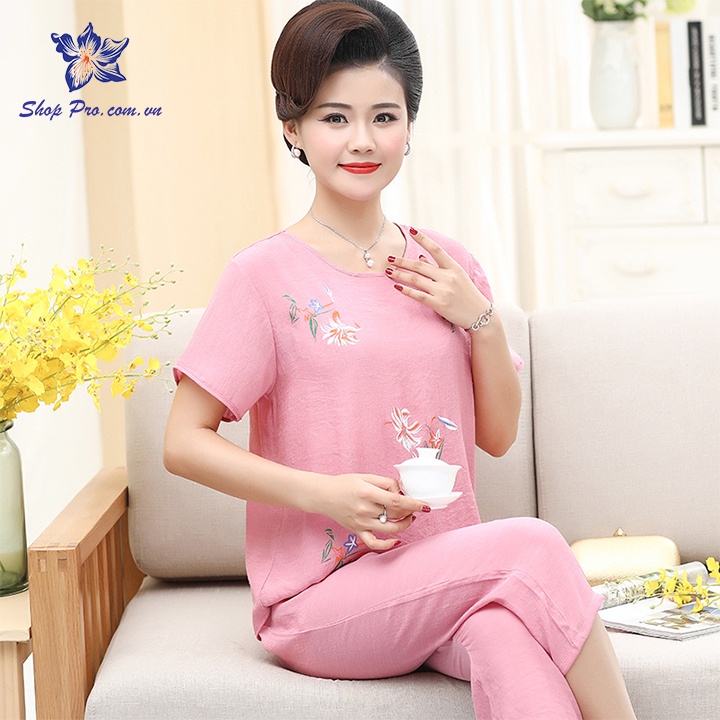 Bộ Trung Niên Mặc Nhà, Bộ Ngủ Vải Đũi - Sang Trọng, Thanh Lịch - Chất Đũi Mềm, Nhẹ, Mát shop pro H30-H37