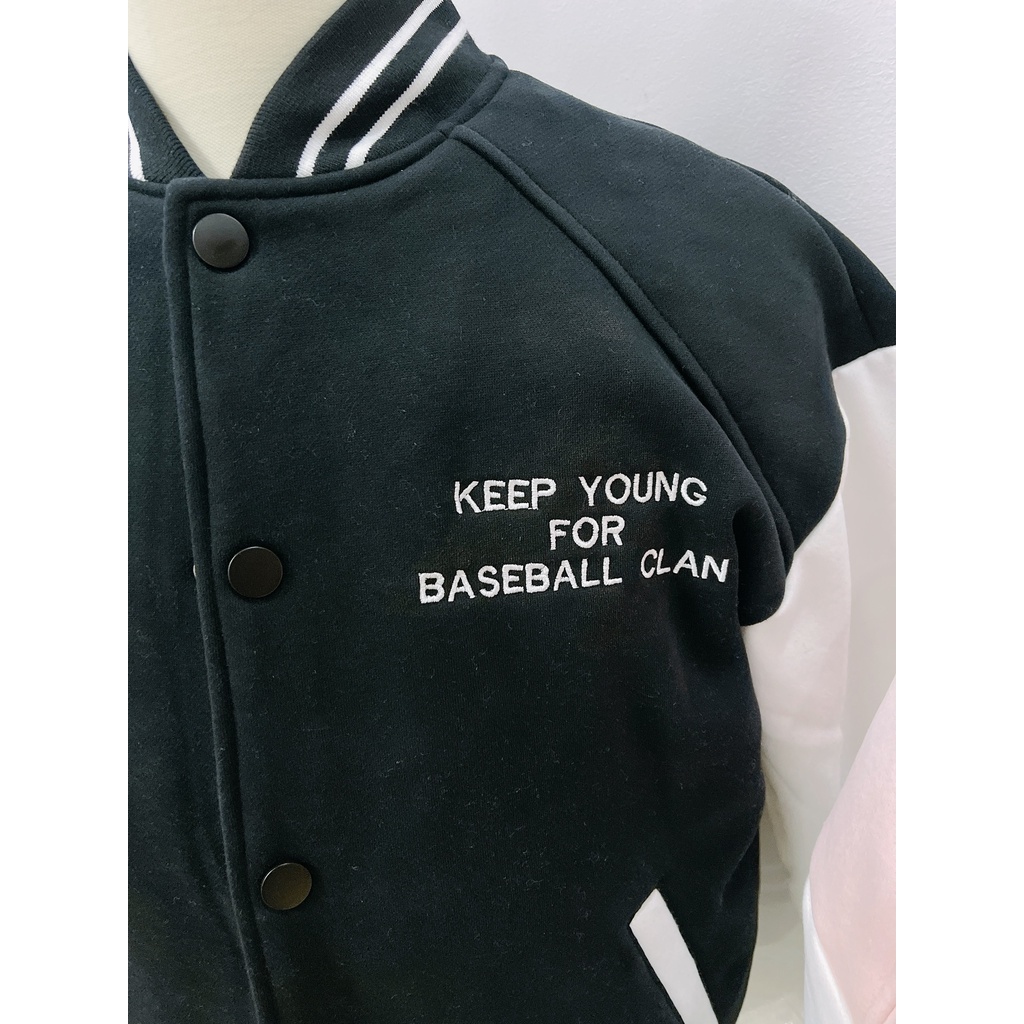 ÁO KHOÁC MLBNY BOMBER LOGO CHƯ G - KHOÁC NỈ UNISEX NAM NỮ - HÀNG CÓ SẴN