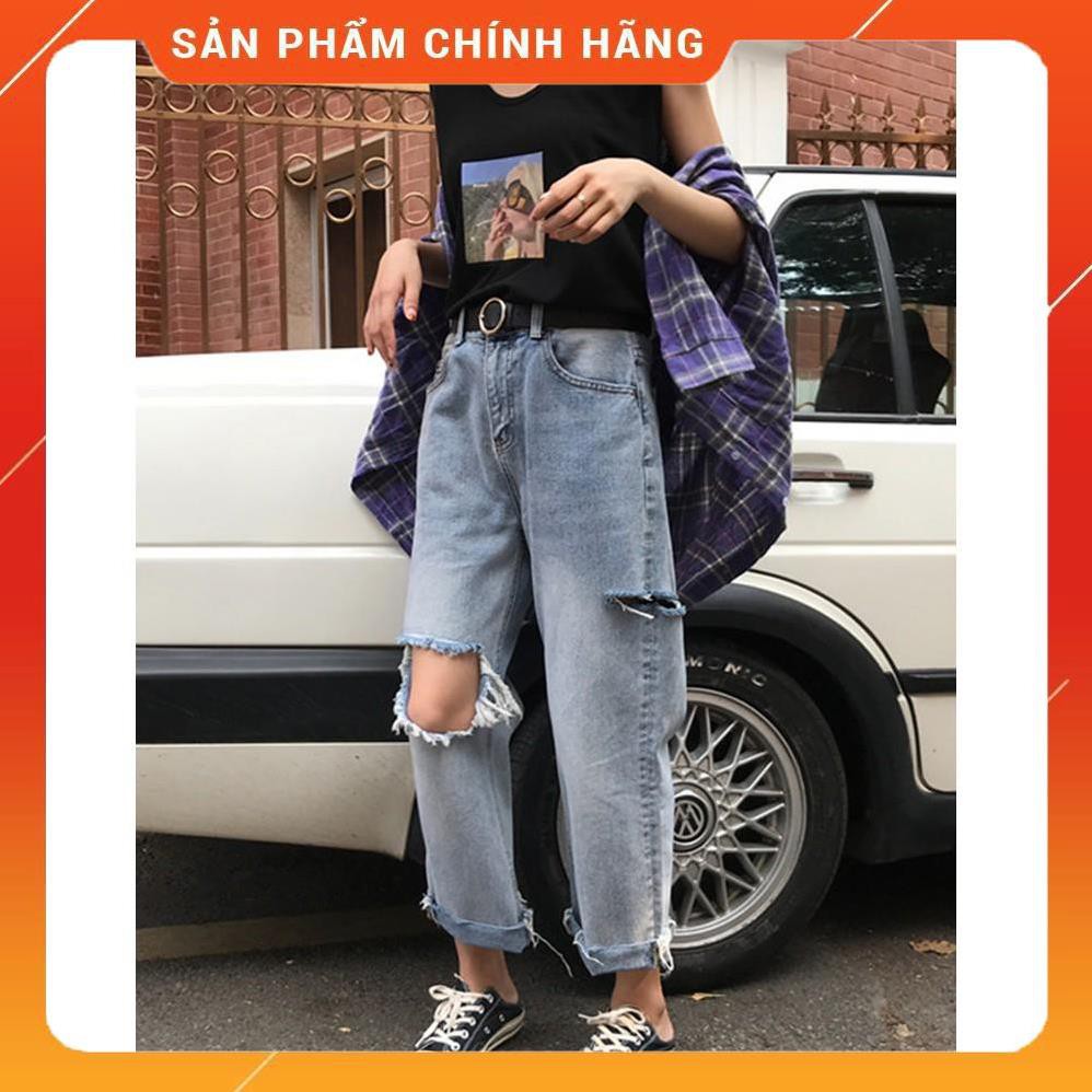 Quần jean rách gối có bigsize phong cách Harajuku -pc2 c