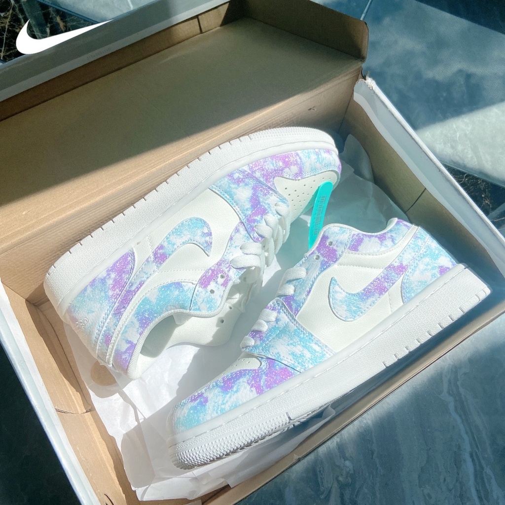 Giày Thể Thao Air Jordan 100% Chính Hãng AJ1 Thiết Kế Thoáng Khí Thoải Mái