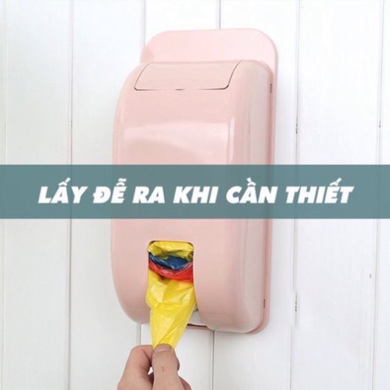 Hộp đựng túi nilong, túi đựng rác dán tường - Hộp rút túi nilong gắn tường tiện dụng - Tee &amp; Mee