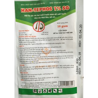 3 gói diệt Loăng Quăng, Bọ Gậy Han - Tephos 1%SG 30 g