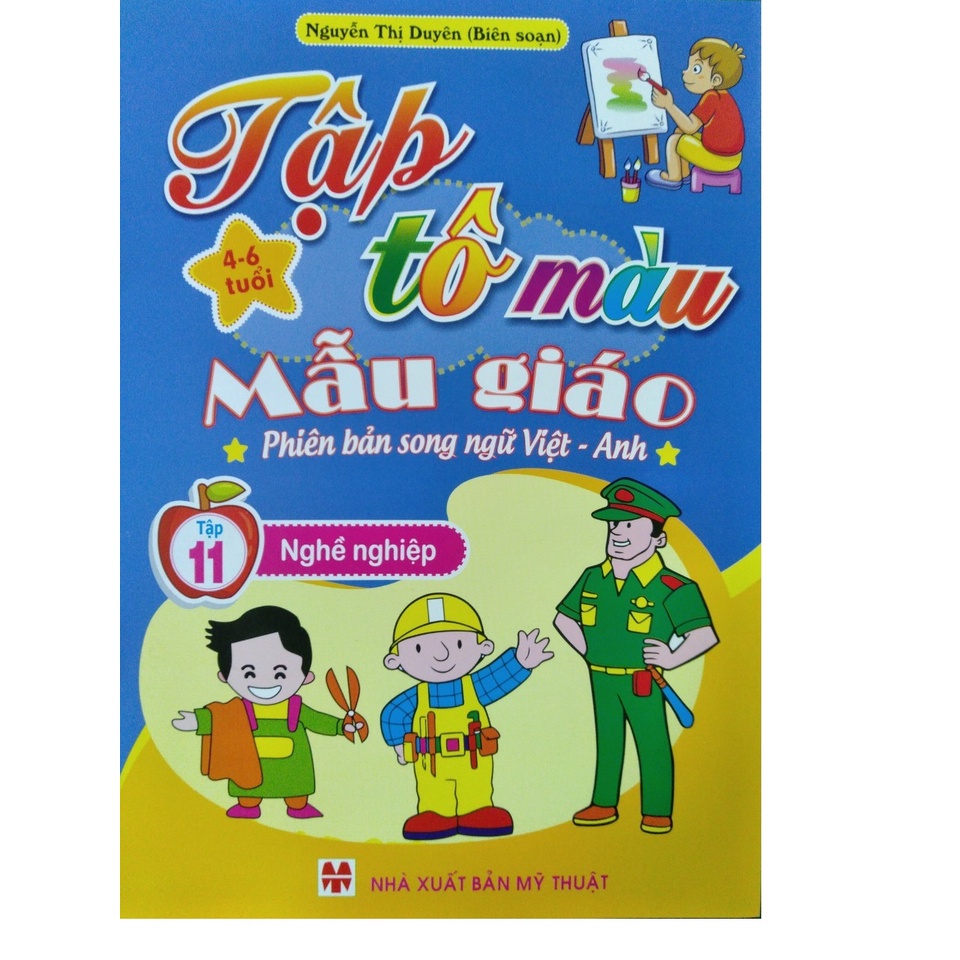 Sách Combo 14 cuốn tập tô màu mẫu giáo (Song ngữ Việt Anh) - ndbooks