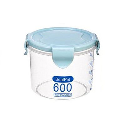 Set 3 hộp nhựa đựng thực phẩm, nắp cài viền cao su chắc chắn, chia vạch ở thân hộp (600 - 800 - 1000ml)