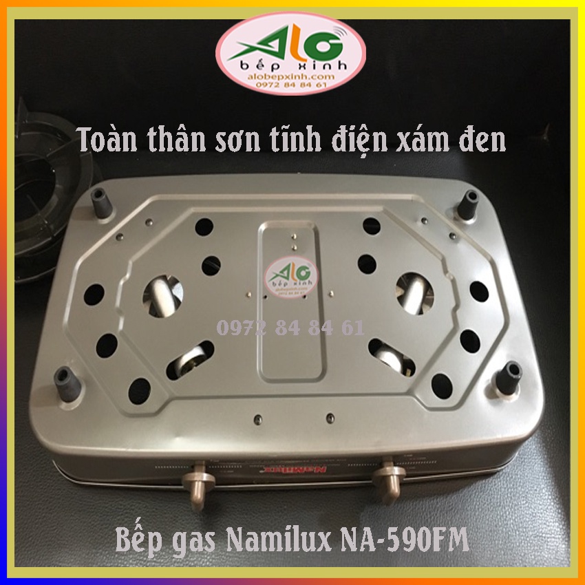 Bếp gas Namilux NA-590FM - Bếp ga Namilux 590FM nhỏ xinh, tiết kiệm gas - Điếu gang - Đầu đốt đồng- Alo Bếp Xinh