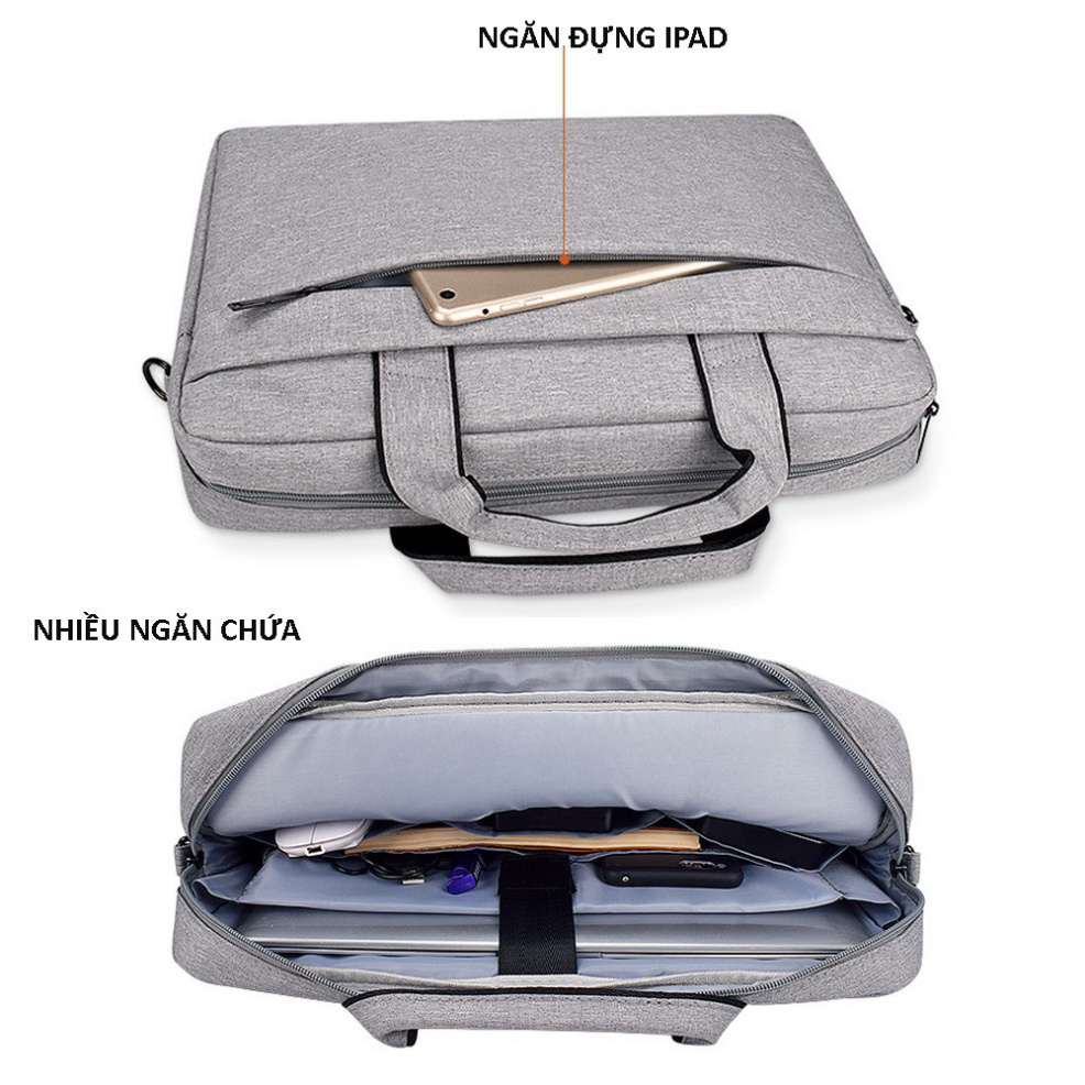 NDA Cặp đựng laptop Laptop, túi chống sốc Macbook nhiều ngăn, chống nước, có tay xách và quai mang 15.6, 14.1,13.3 inch  | BigBuy360 - bigbuy360.vn