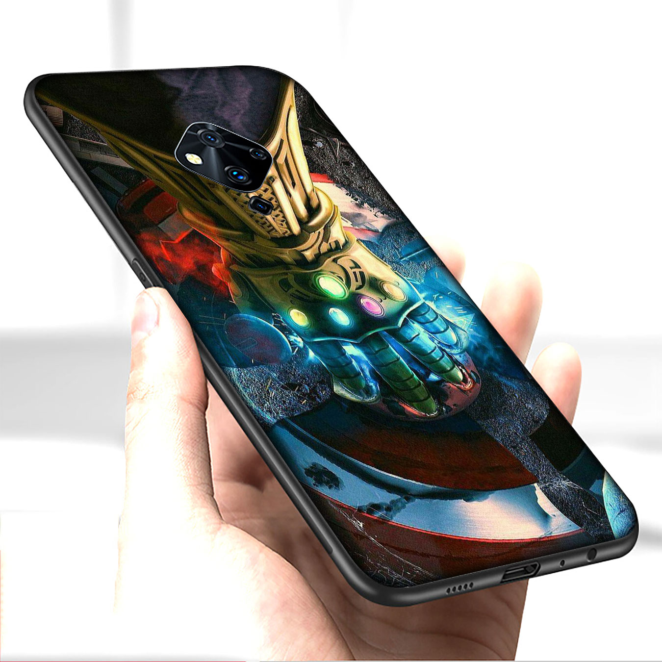 Ốp Điện Thoại Silicon Mềm In Hình Thanos Vs Avengers Marvel Cho Iphone 12 Mini 11 Pro Max Se 2020 12 Mini