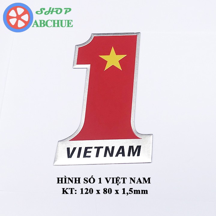 Logo Cờ Việt Nam Hợp Kim Nhôm Dán Trang Trí Ô Tô Xe Máy