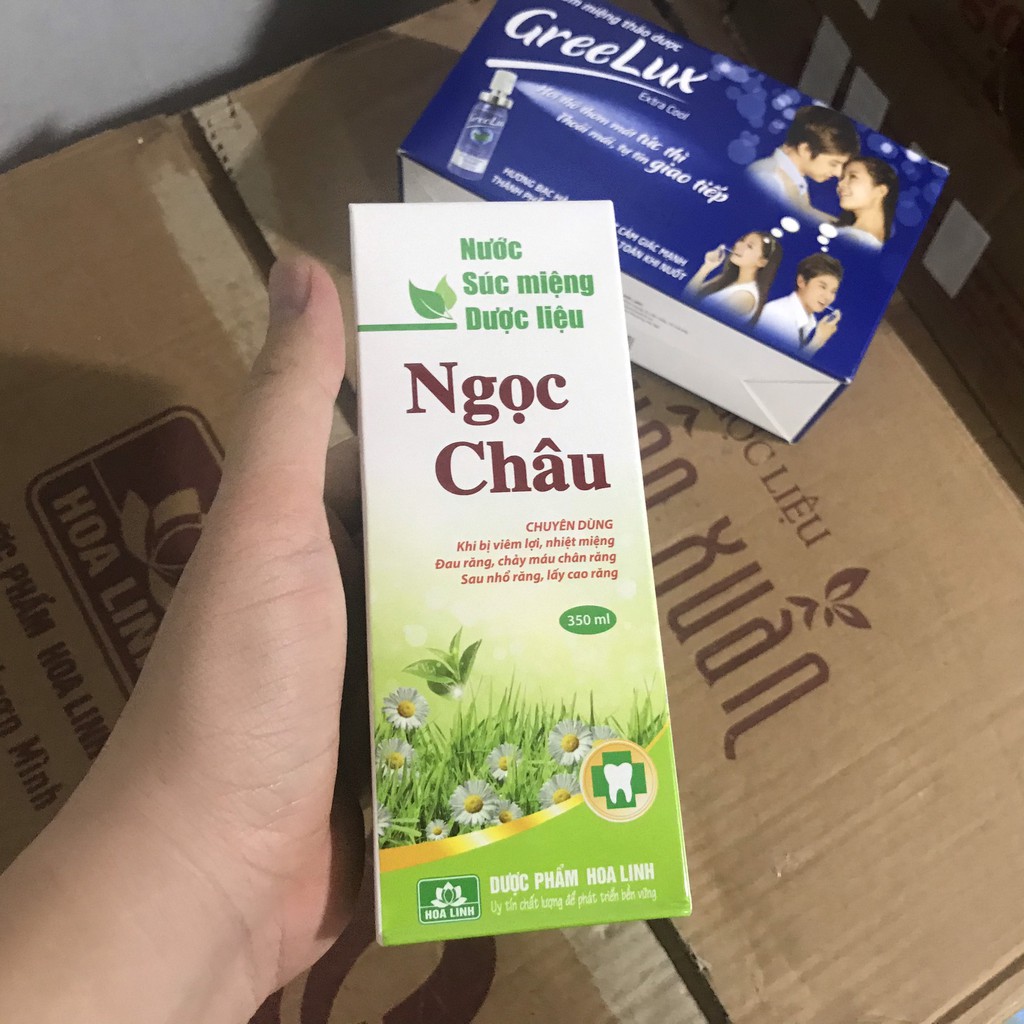 COMBO 2 chai nước súc miệng diệt khuẩn, hơi thơ thơm mát Ngọc Châu 350ml