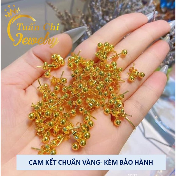 Bông Tai Nữ ⚡HÀNG CHUẨN BẢO HÀNH⚡ Khuyên Tai Nữ Kiểu Nụ Bóng Tròn Trơn Đơn Giản, Xinh Xắn