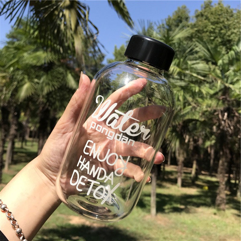 [sale] [sale] Bình Nước Water Pongdang Detox 600ml/1000ml ( Tặng Kèm Túi Vải Xinh )