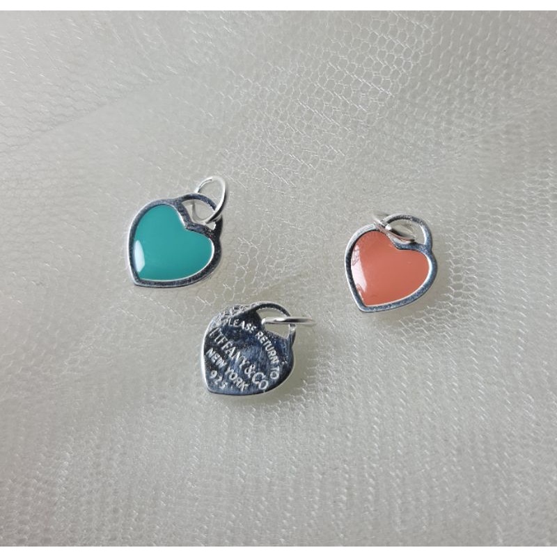 Mặt dây/ mặt charm tim bạc 925 Tiff