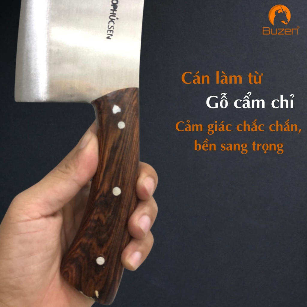 Dao Phúc Sen Chuyên Chuyên Chặt Xương Cao Cấp Thép Trắng Không Han Gỉ