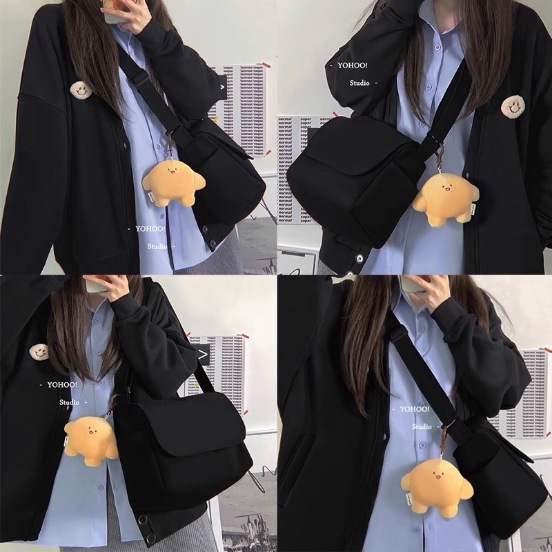 Túi đeo chéo unisex chống thấm đơn giản nhiều màu