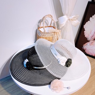 Nón Mũ Cói Vành Đại Lưới Nơ Cha Neo