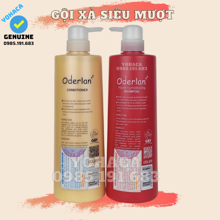 Dầu Gội Xả Oderlan Siêu Thơm Siêu Mượt 920ML