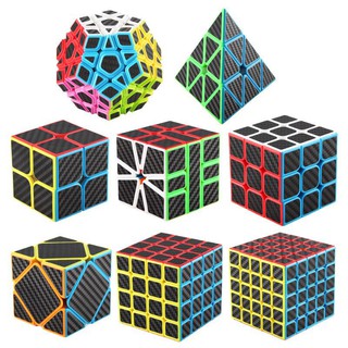 Bộ sưu tập rubik carbon 2x2 3x3 4x4 5x5 pyraminx megaminx skewb square - ảnh sản phẩm 2