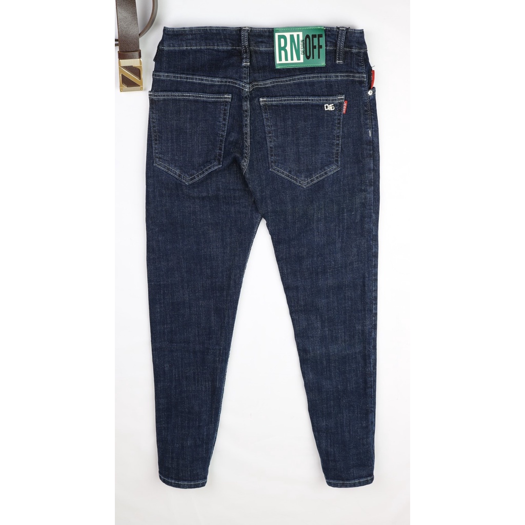 Quần Jean Nam Xanh Đen Đậm Chất Jeans Cao Cấp Co Giãn Tốt Form Slimfit _X090