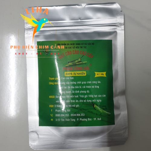 Hạt Cào Cào Phạm Công Hải 100gr - Rất Tốt Cho Chim Thay Lông, Nhanh Đạt Lửa