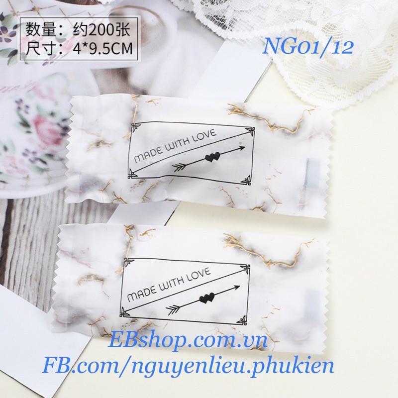 TÚI ĐỰNG KẸO NOUGAT 200c, GIẤY GẠO GÓI KẸO 500/200C