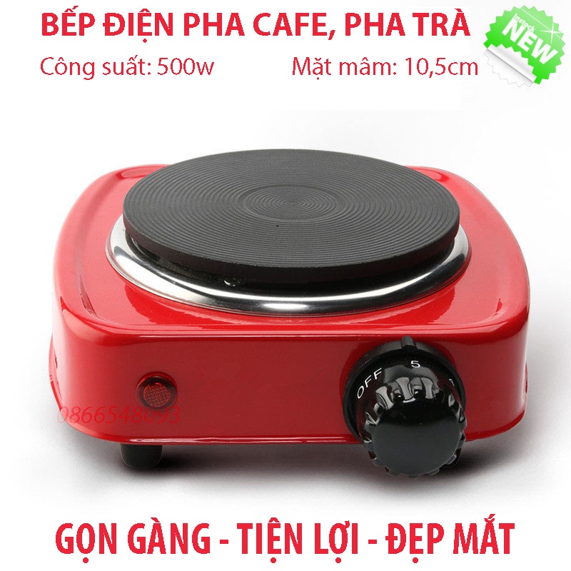 Bếp điện mini pha cafe, pha trà công suất 500W sơn tĩnh điện siêu đẹp