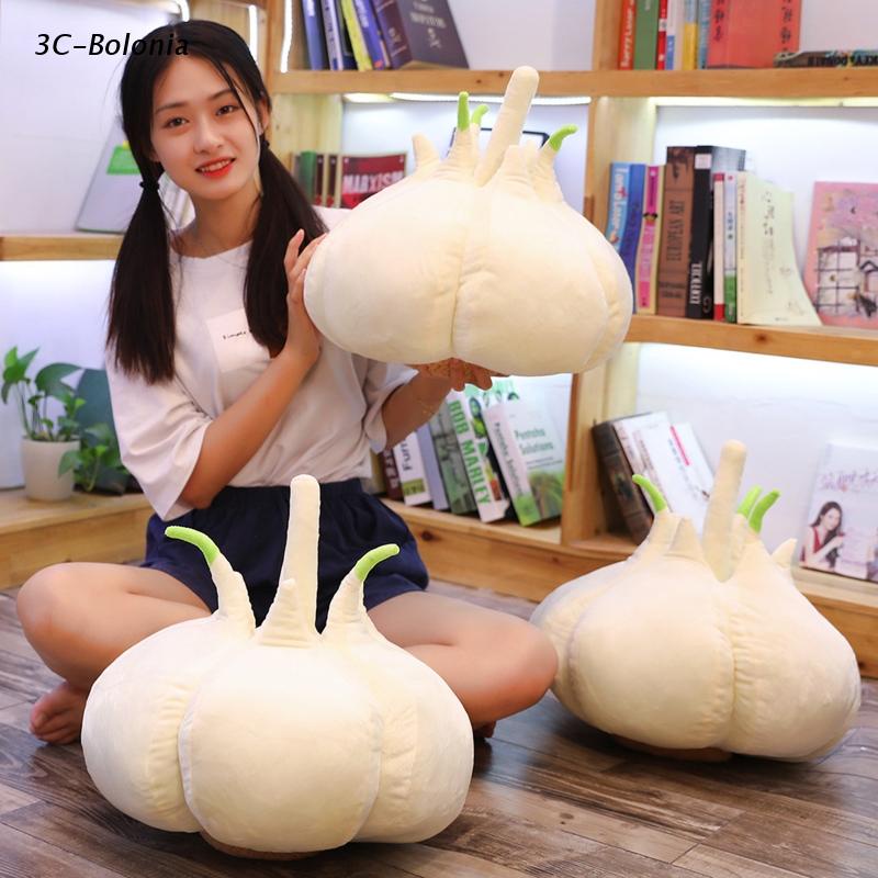 Gối Nhồi Bông Hình Quả Tỏi Dễ Thương Dùng Làm Quà Tặng Sinh Nhật/ Giáng Sinh