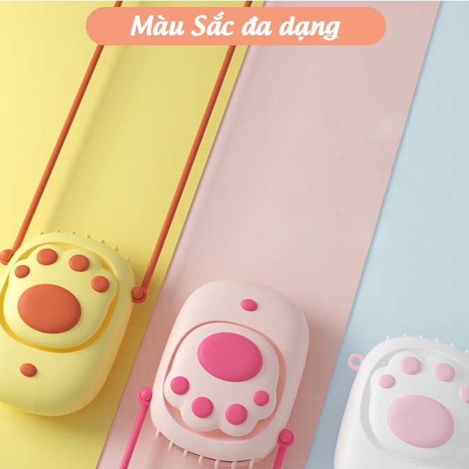 Quạt đeo cổ mini chân mèo dễ thương