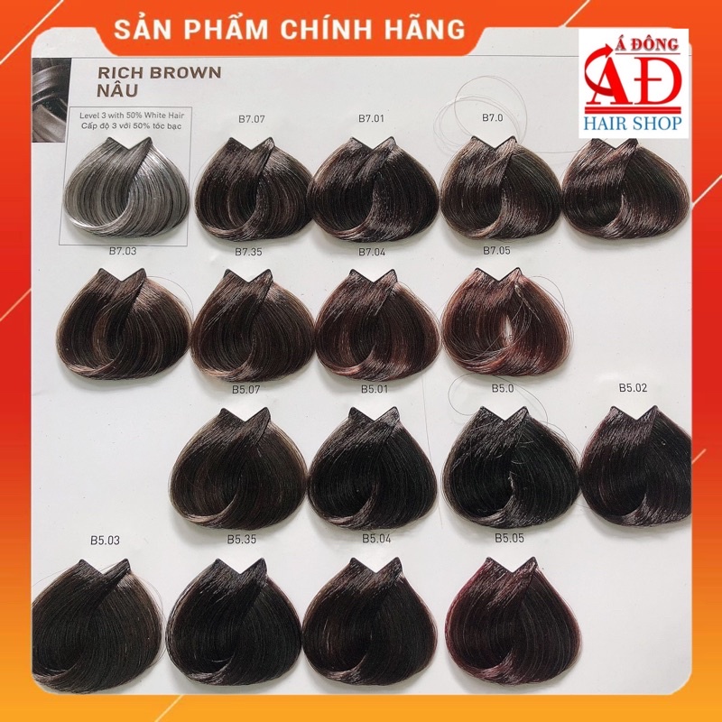 Thuốc nhuộm tóc phủ bạc 100% caon ấp L'oreal Majibrown 50ml + oxy hàng chuyên nghiệp trong Salon