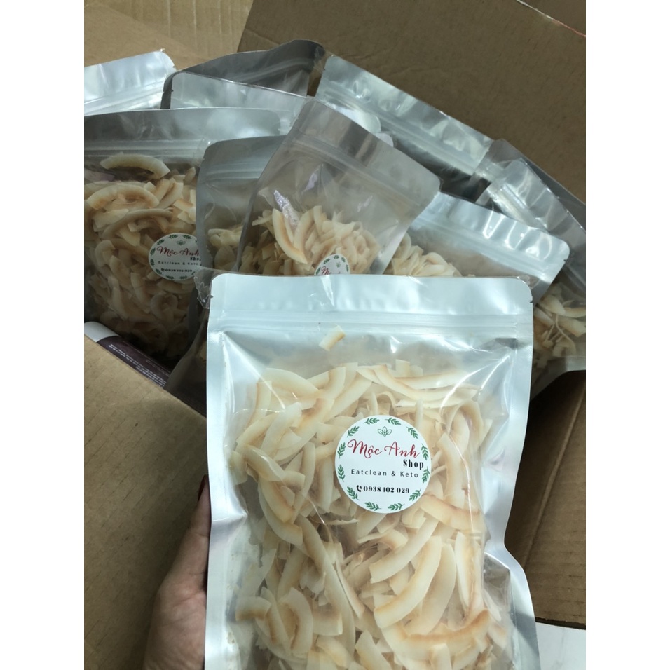 [Giao Hoả Tốc HCM] Dừa Sấy Giòn Ko Đường 500gr_Ăn Keto Hiệu Qủa, Ngăn ngừa Teo Cơ Ngực lúc Keto