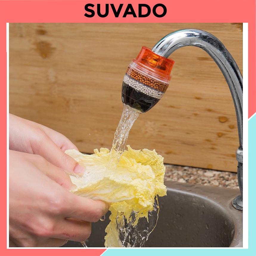 Đầu Lọc Vòi nước trực tiếp 6 Tầng Lọc RY10  Lọc Nước Mini Có Tăng Giảm Gắn Được Nhiều Loại vòi tròn SUVADO