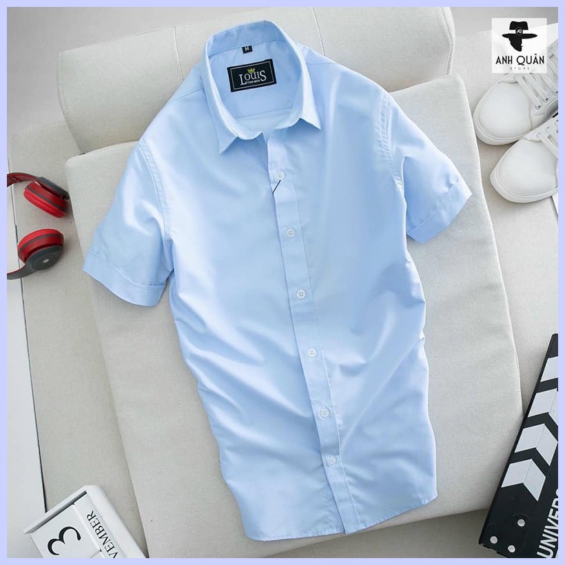 Áo Sơ Mi Nam Ngắn Tay Hàn Quốc, Áo sơ Mi Cộc Tay Nam Hàng Cao Cấp Có Độ Co Dãn Nhẹ Thoáng Khí Thấm Hút Mồ Hôi