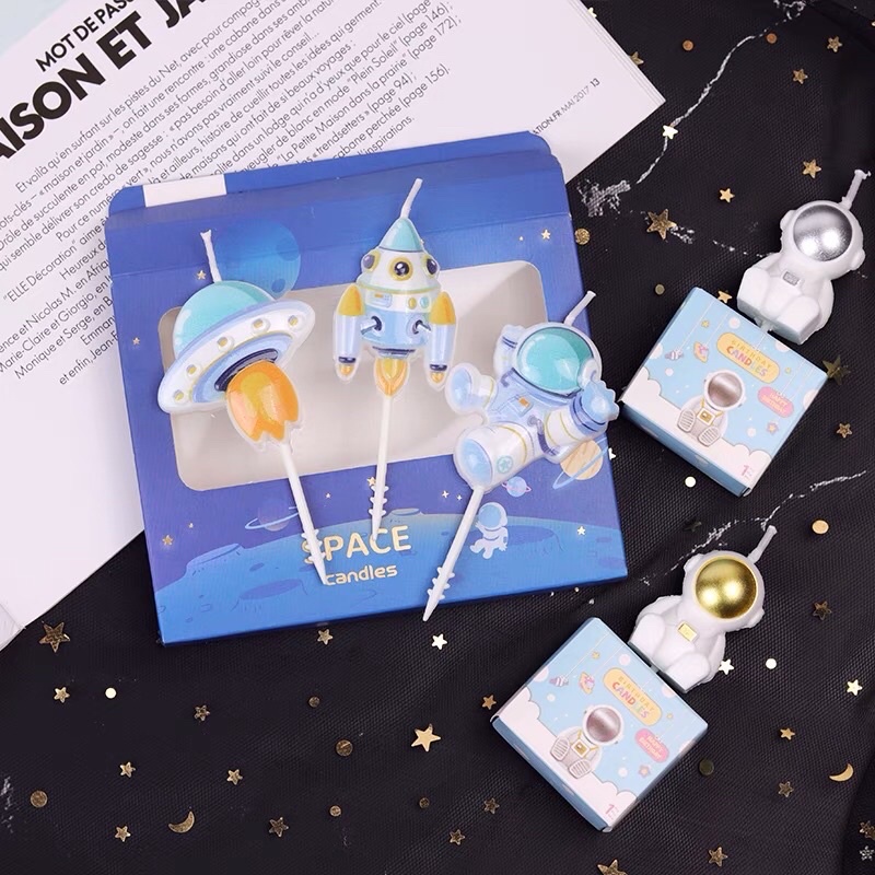 Nến Cắm Bánh Sinh Nhật Phi Hành Gia / Nến Trang Trí Sinh Nhật Hoạt Hình / Gấu / Bông Hoa / Nến Số / Nến Chữ